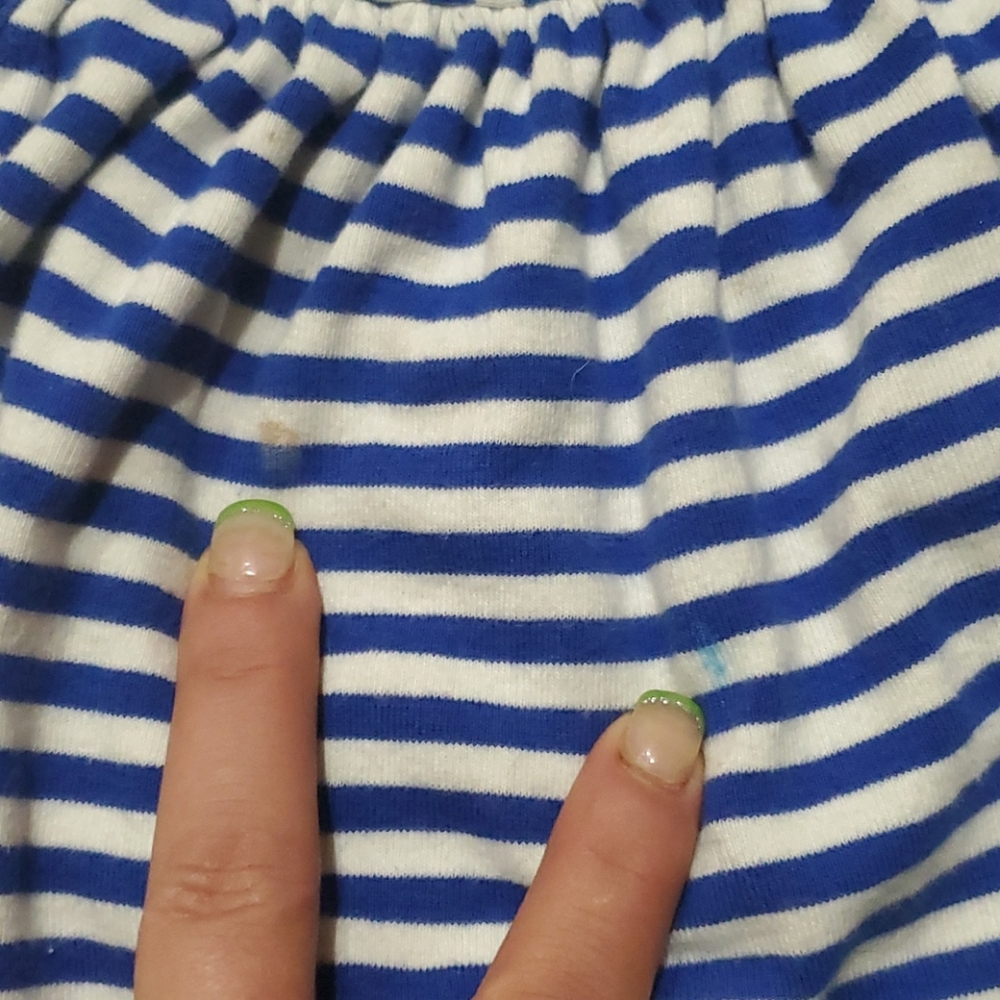 Gymboree Girls Blue & White Striped Skort-5 - Picture 6 of 10